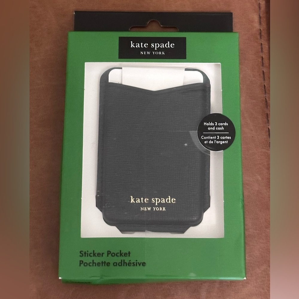 Kate Spade Black Leather Phone Card Holder